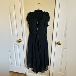 Women’s S.L Fashions Elegant Black Evening Dress Size 12